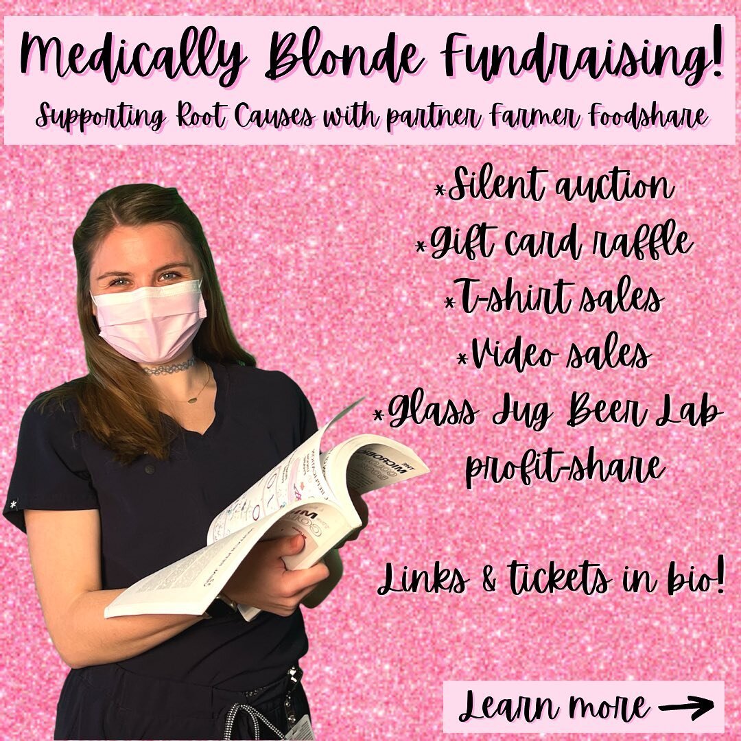 Medically Blonde is in TWO DAYS!! Don&rsquo;t forget to buy your ticket! Here are all the other ways you can help us support Root Causes with partner Farmer Foodshare! All links in bio 💕