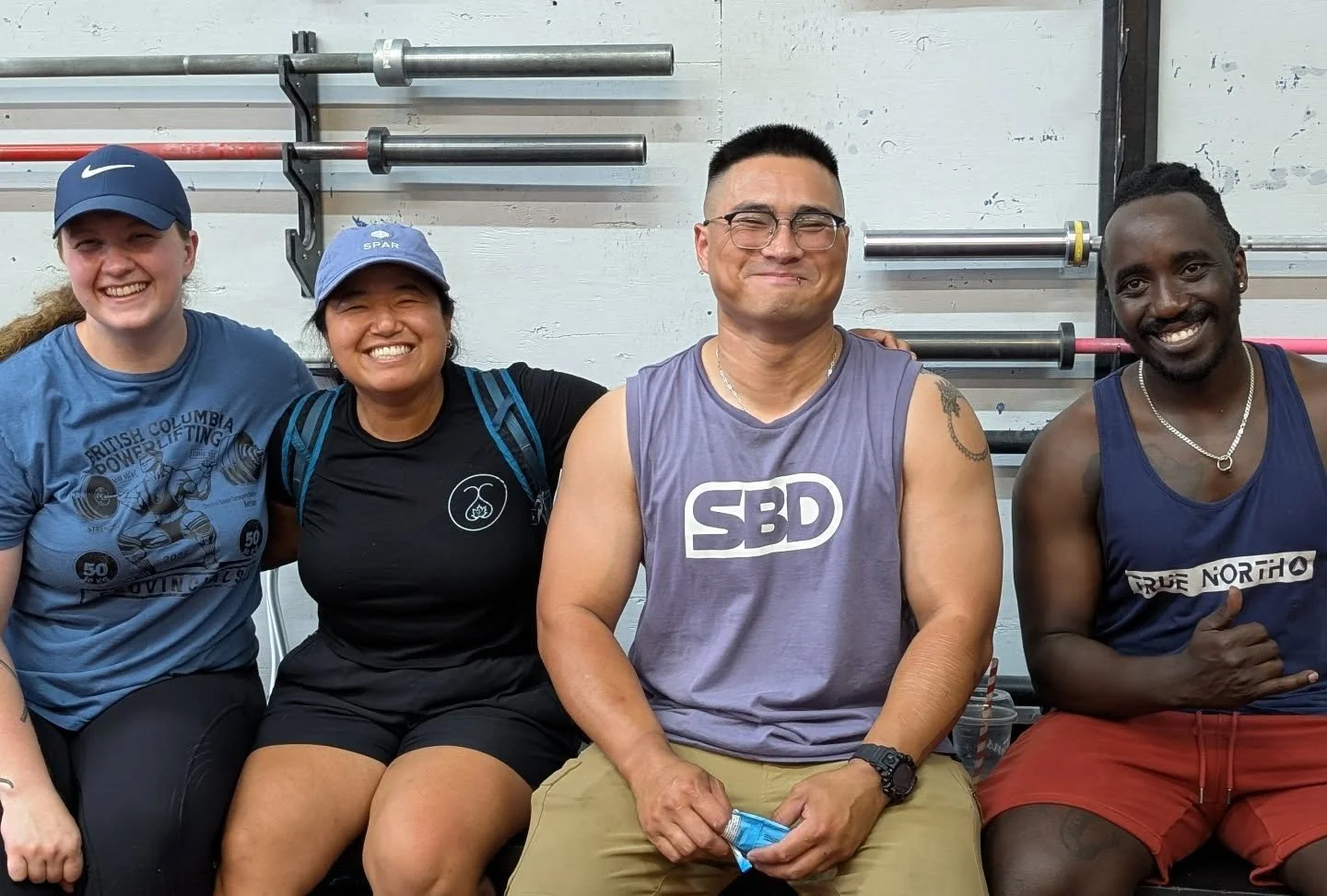 Gym squad goals right here 🌈

#PowerLegionTeam #PowerliftingBaddies #YYJ #Gym #FriendsForLife #NoGainsLeftBehind