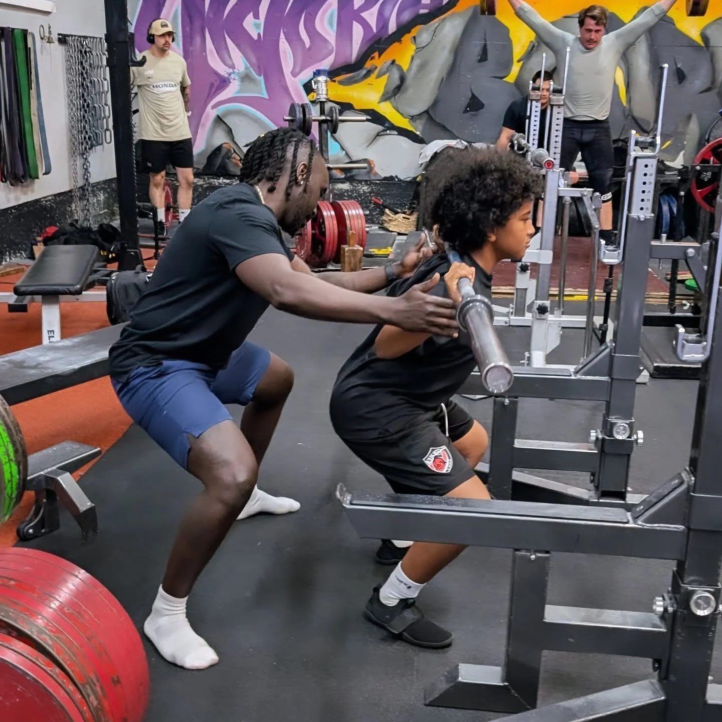 Coach Marvin's gym session with his mini-me brother 

#Squats #StartThemYoung #YYJ #KidsSports #GymForKids #Brother #Family #Twins #GymFamily