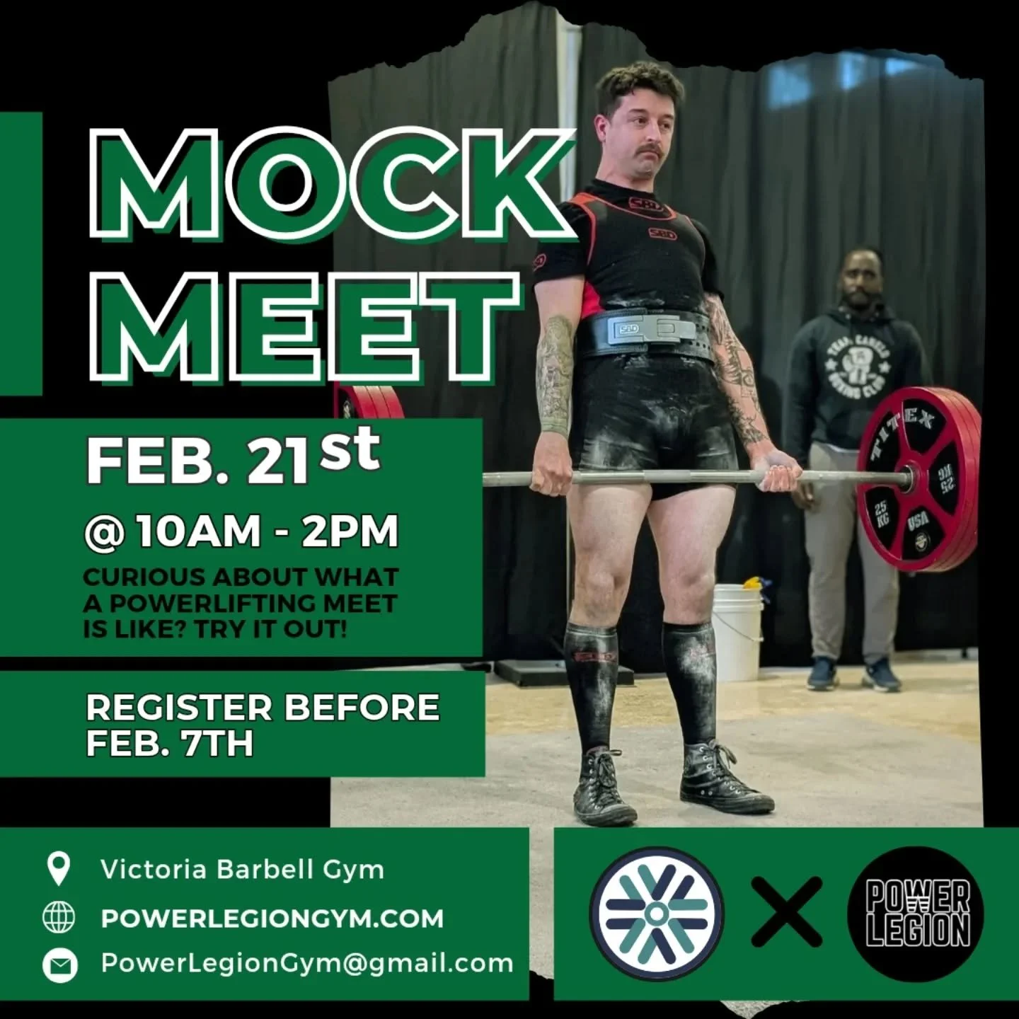 It's time for the first Mock Meet of 2026! 

Join Team Power Legion in this year's first Mock meet to raise awareness &amp; funds for powerlifting athletes with low-income and or a physical disability with @powerliftinge2l 

It's a great opportunity 