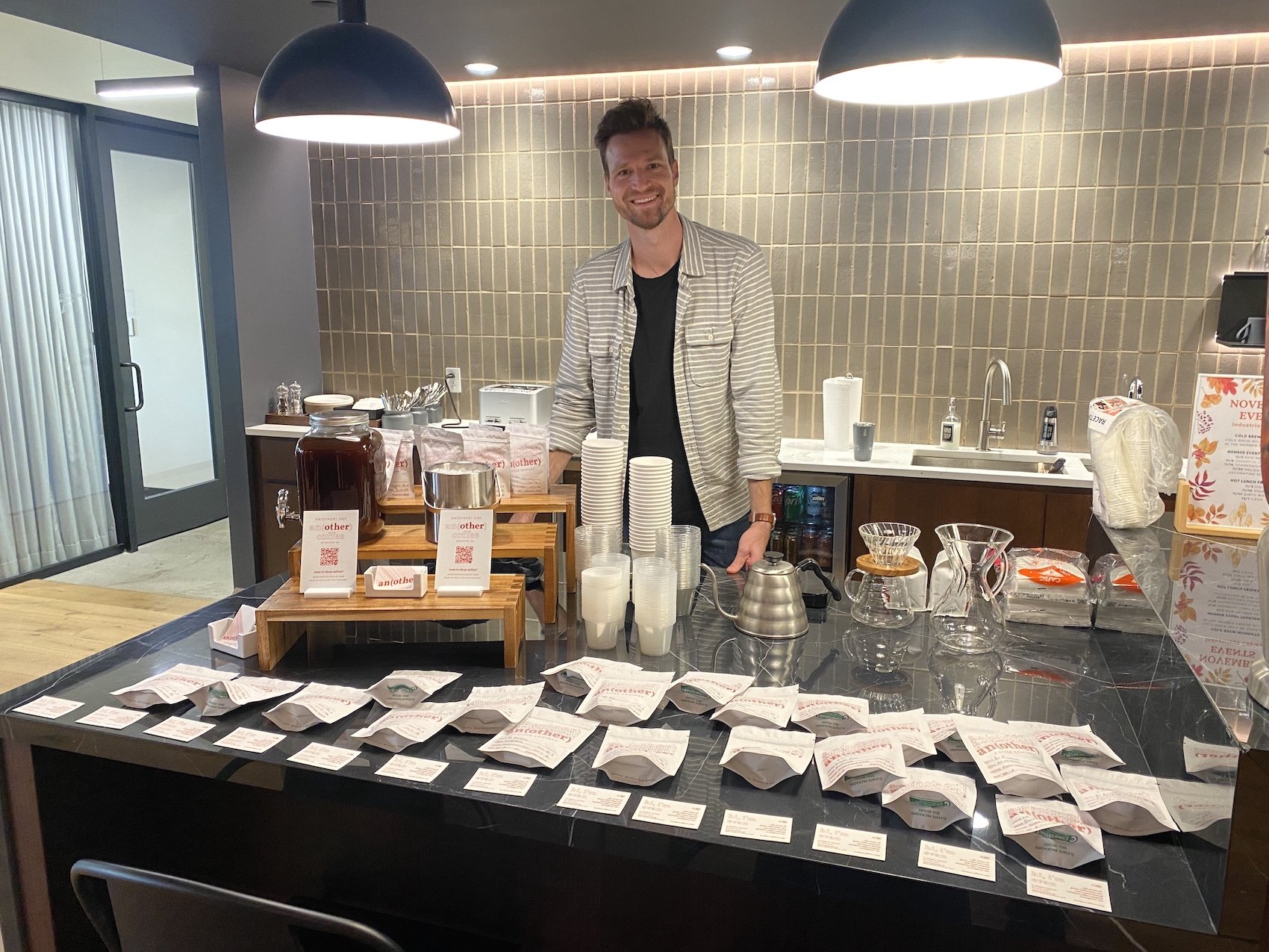 2023 – Evan hosting a popup tasting in Boston. Yay!