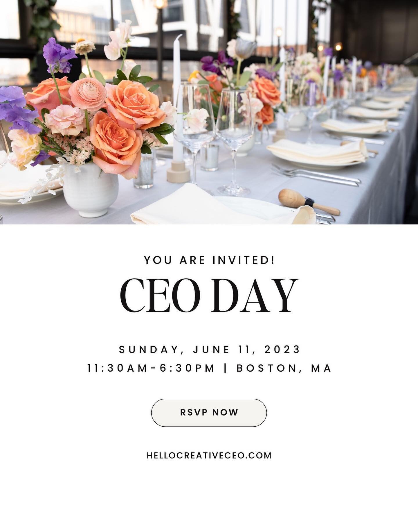 Creative CEO, You are Invited!

Join us for our quarterly gathering in Boston for the CEO Day hosted at an oceanfront mansion on June 11th.

Step into your next launch feeling confident, focused, and limitless.&nbsp;

CEO Day is an intimate group exp