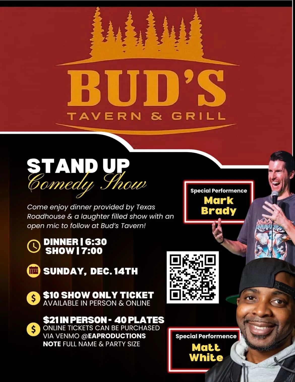 Stand Up Comedy at Buds Tavern