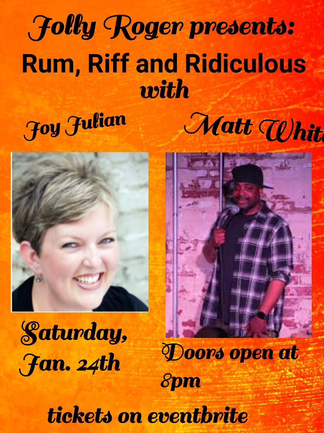 Rum, Riffs and Ridiculousness! Comedy night at the Jolly Roger