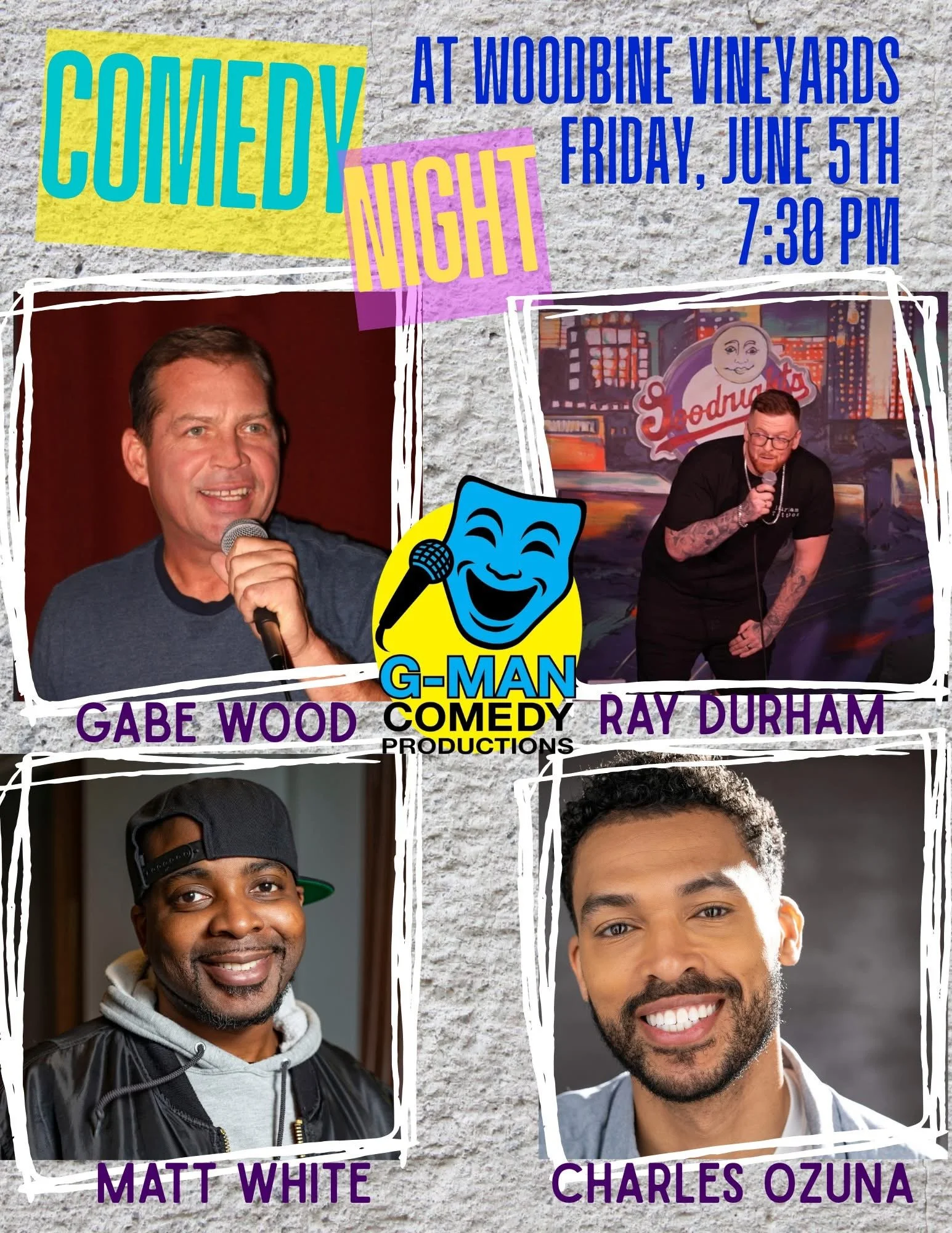 Comedy night at Woodbine Vineyards