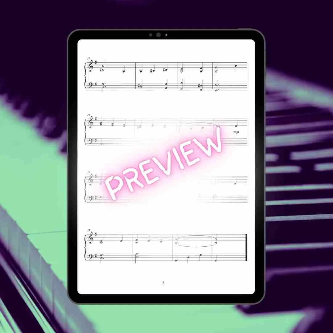 it came upon a midnight clear Christmas carol piano arrangement church hymn sacred music teacher student recital holiday program repertoire raluca bojor sheet music arrangement