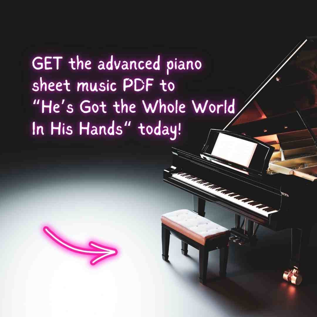 advanced piano hymn arrangement sheet music gospel church prelude offertory postlude he's got the whole world in his hands raluca bojor