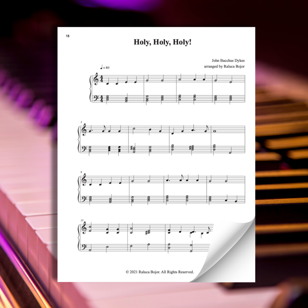 easy early intermediate piano hymn arrangements piano lessons student teacher church raluca bojor sheet music