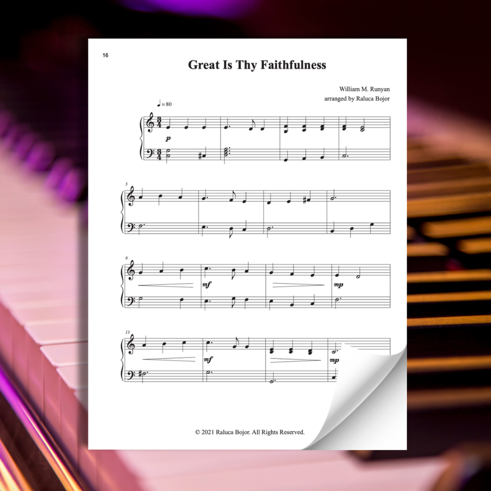 easy early intermediate piano hymn arrangements piano lessons student teacher church raluca bojor sheet music