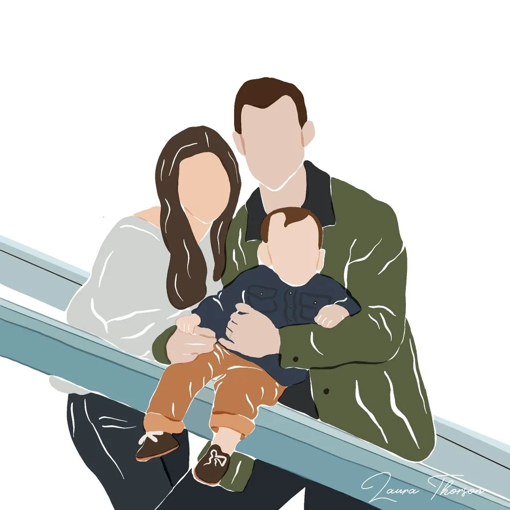 Family Portrait - digital art designed in Procreate by Laura
