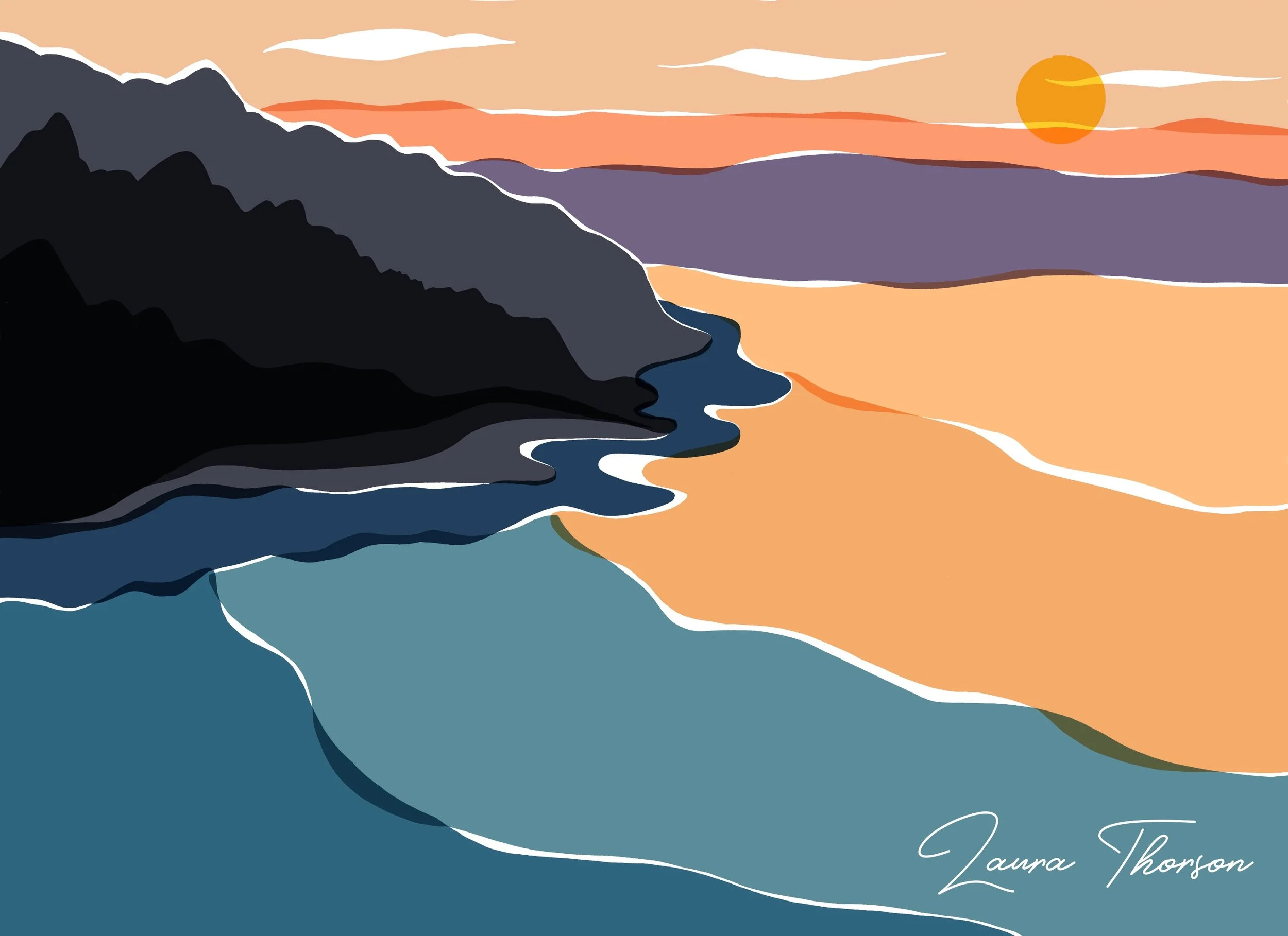 Haggerty's - digital art designed in Procreate by Laura