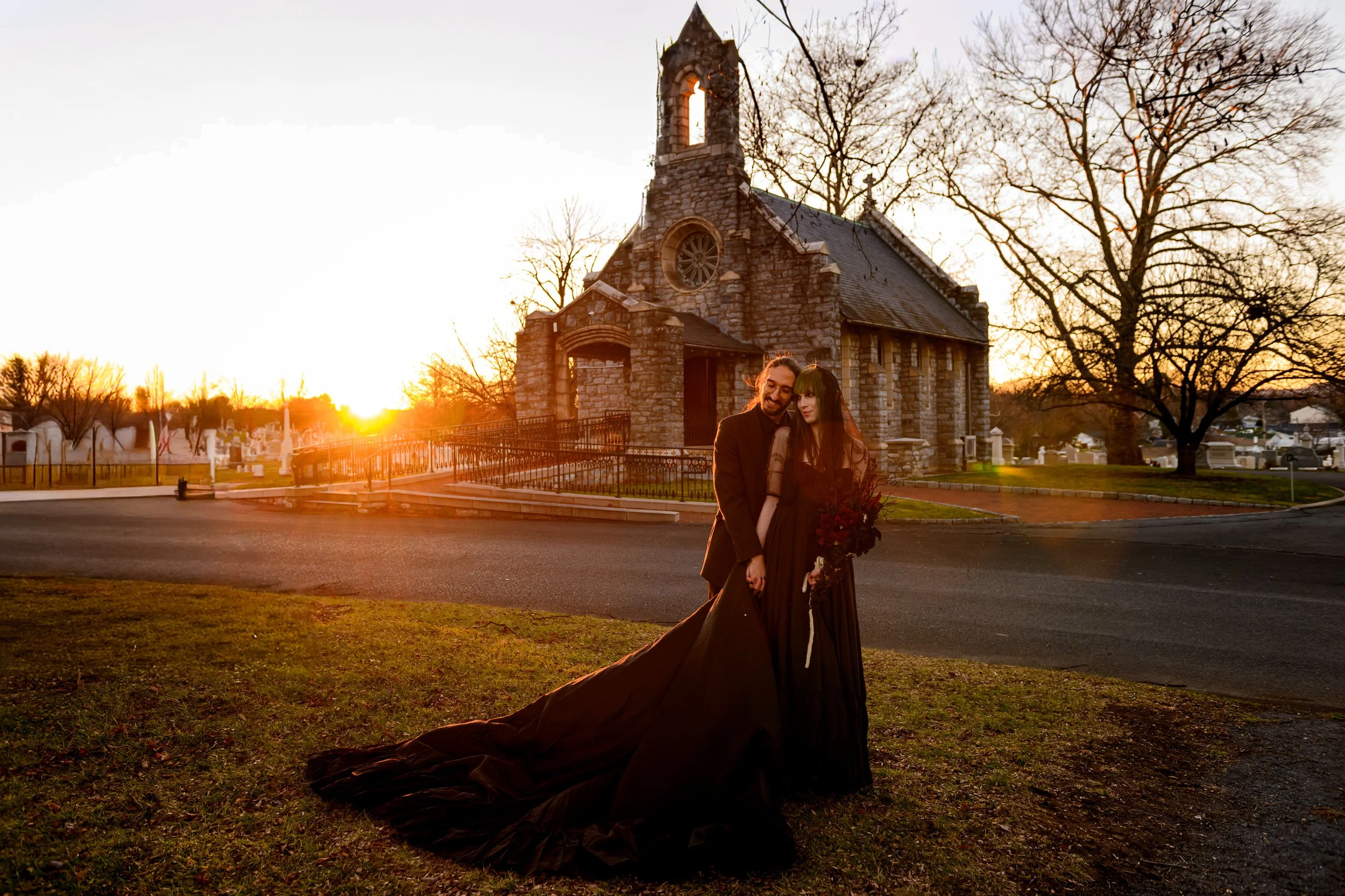 Winter Solstice Cemetery Elopement