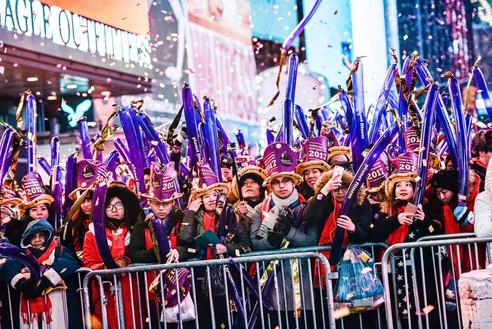 Times Square New Years Eve Documentary Photography - Photography by Kathleen Ricker