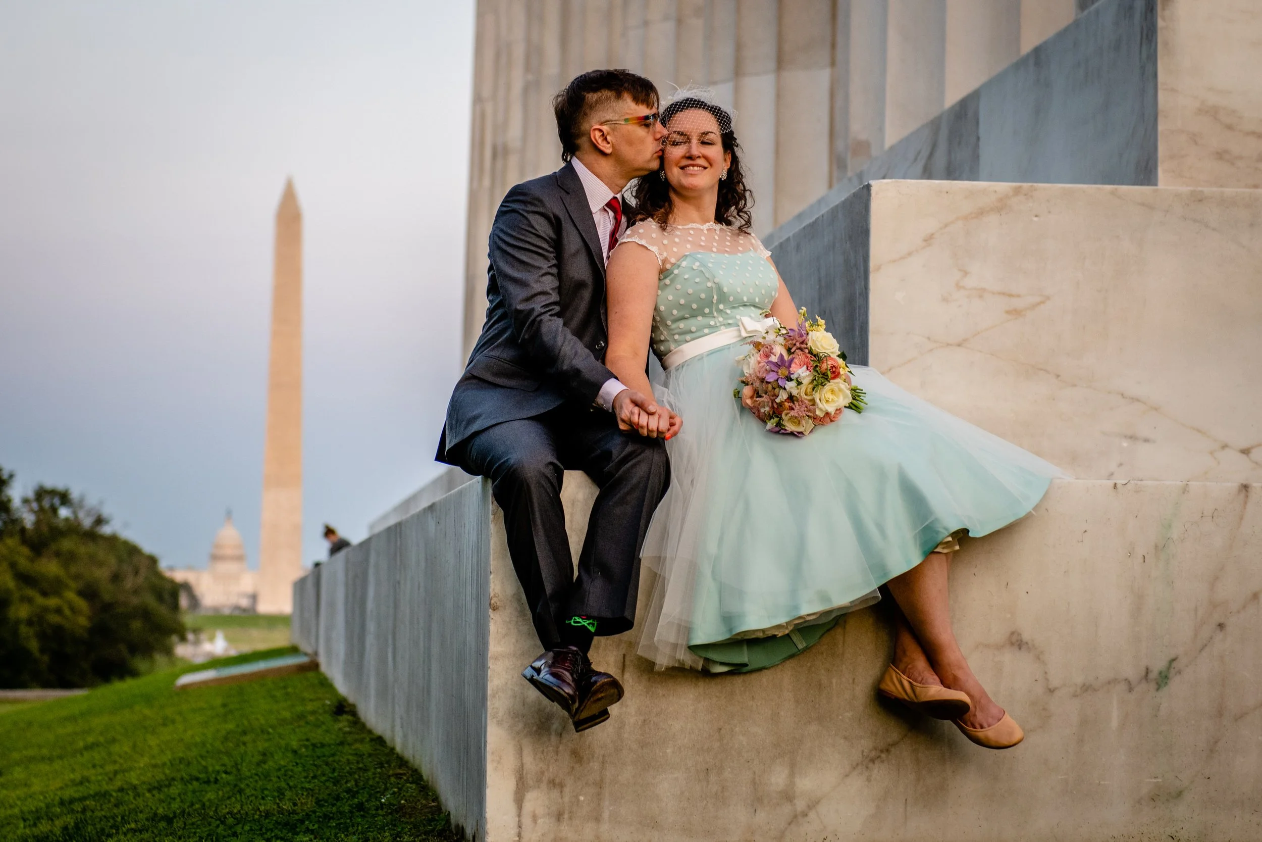 Lincoln Memorial Elopement- Washington DC Elopement Photographer- Love and Adventure Photography