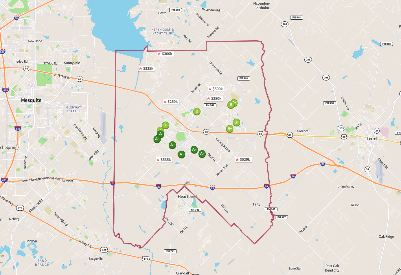 Forney ISD Map of Schools.png