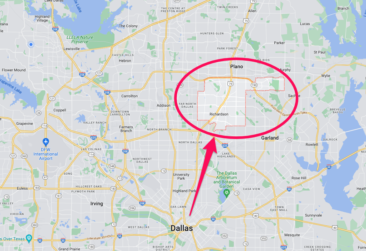 Richardson Texas Map