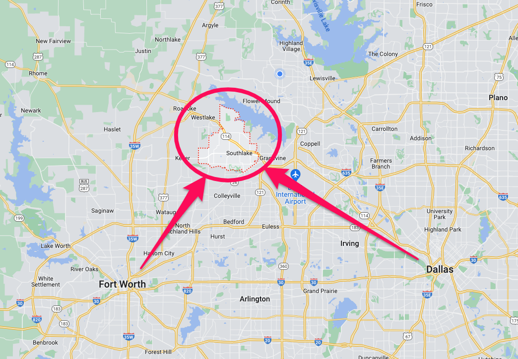 Southlake Texas Map