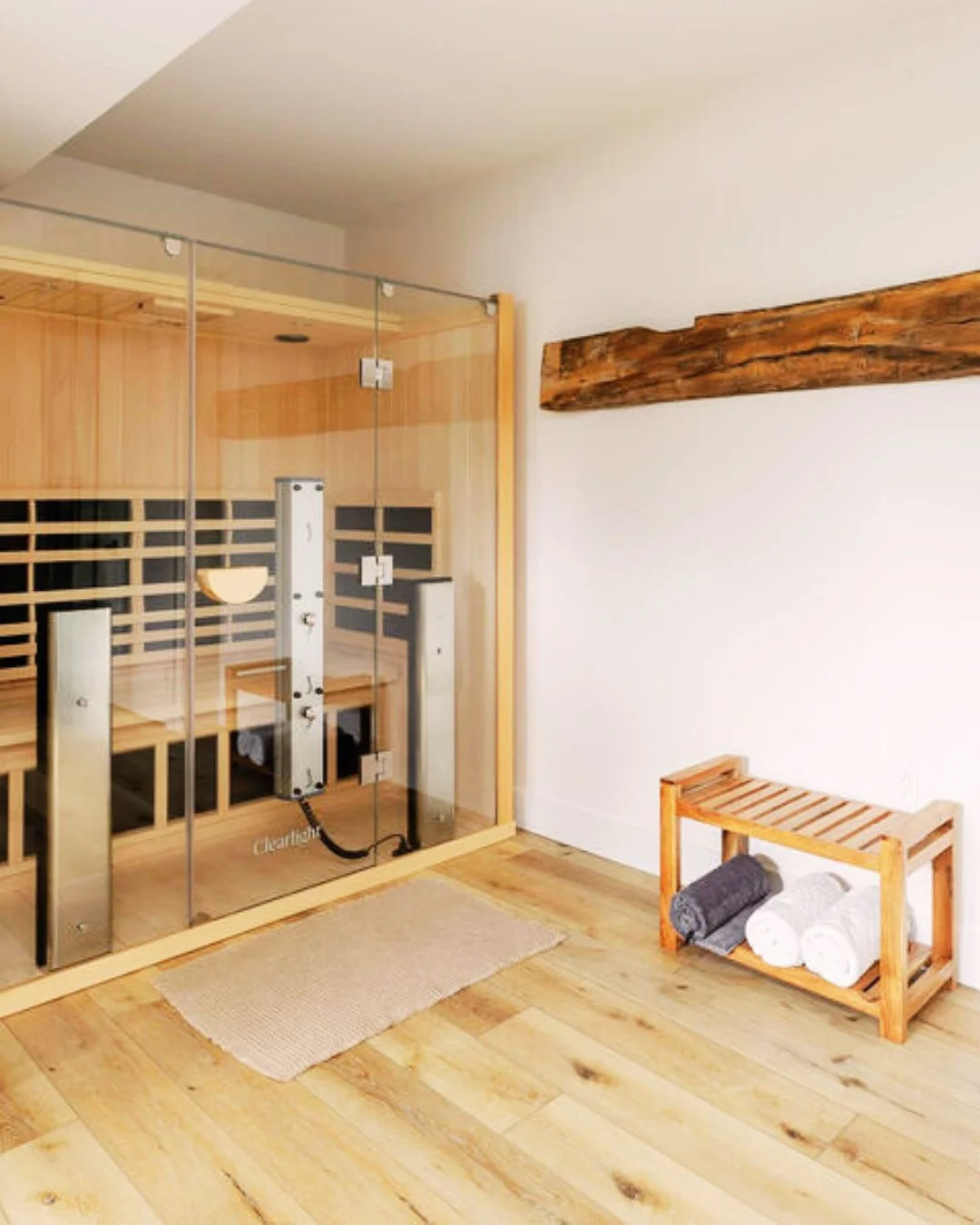 Wellness, but make it custom. 💆🏻&zwj;♀️⁠
⁠
This infrared sauna was the perfect addition to our client&rsquo;s home retreat. We prioritized natural, warm wood textures to create a space that feels as good as it looks. Simple, serene, elevated, and o