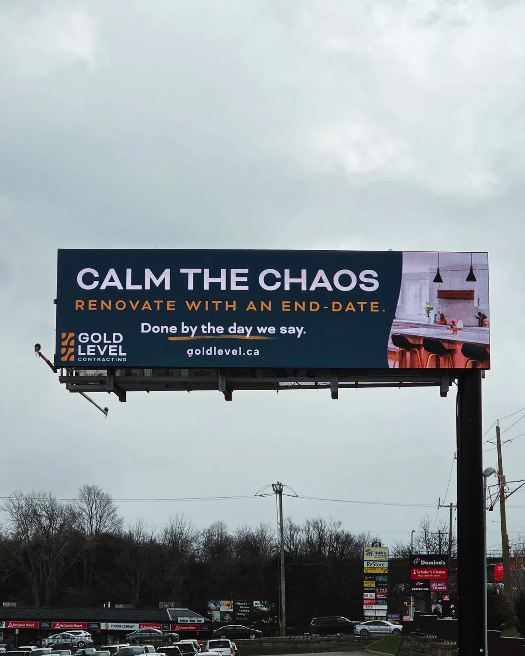 Driving by our billboard? Give us a wave! 👋⁠
⁠
We put one of our biggest commitments right out in the open: Done by the day we say.⁠
⁠
Now, all of London can hold us accountable on our gold level promise.