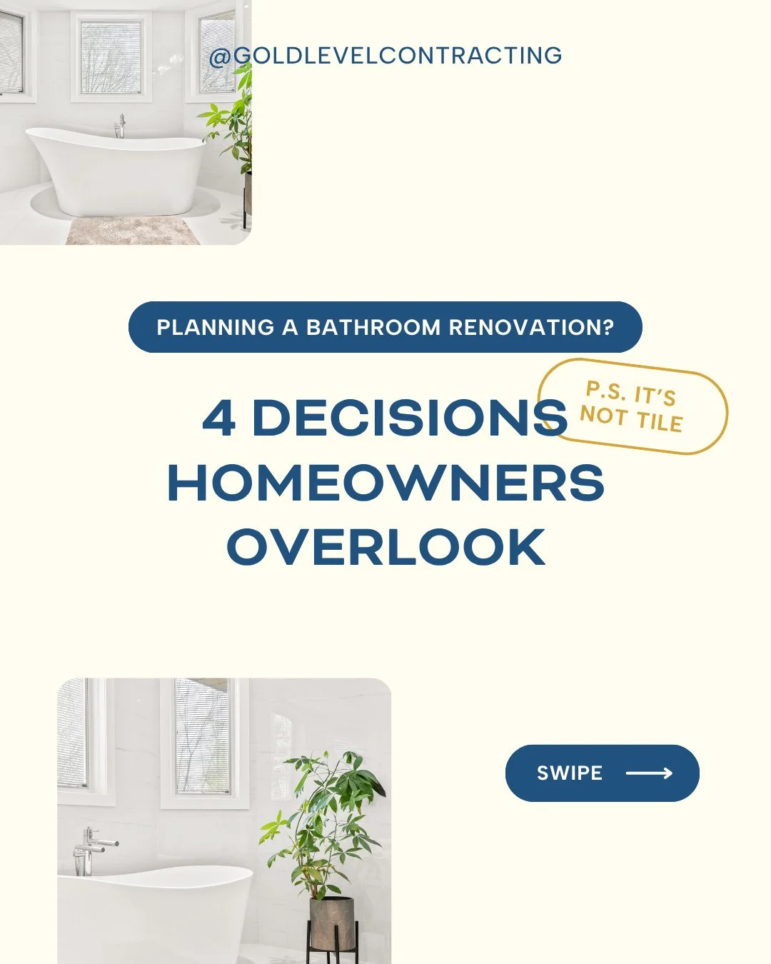 The prettiest tile in the world won&rsquo;t fix a bathroom that doesn&rsquo;t work for your day-to-day. ⁠
⁠
Some of the most important bathroom renovation decisions happen long before you start choosing finishes.⁠
⁠
How the room flows, where everythi