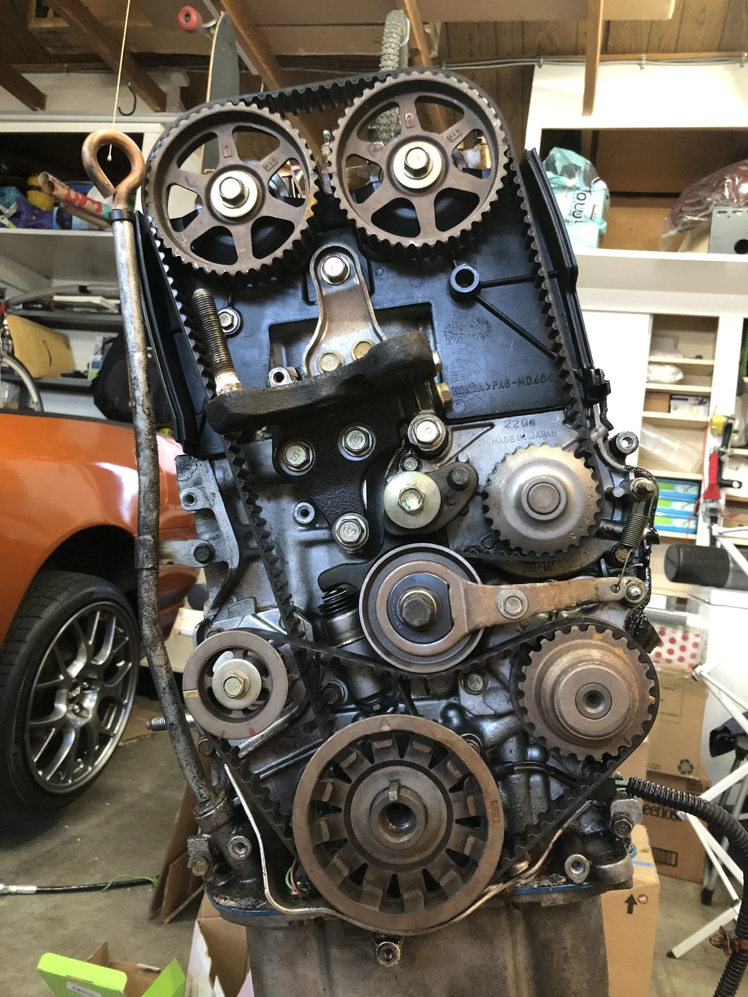 Seals, gaskets and belts refreshed on the engine.