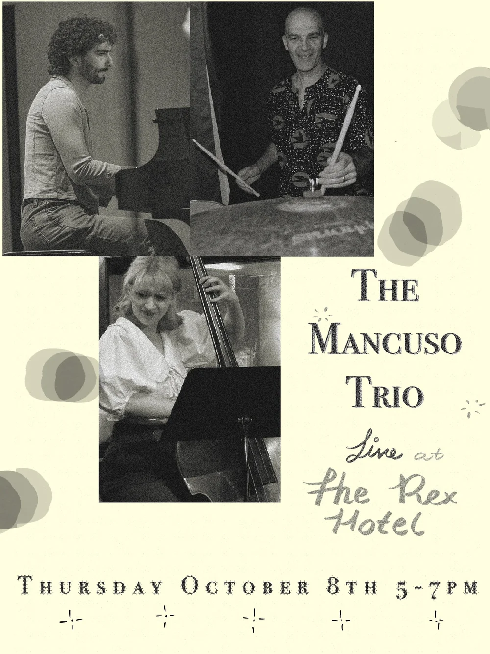 The Mancuso Trio artwork from The Rex
