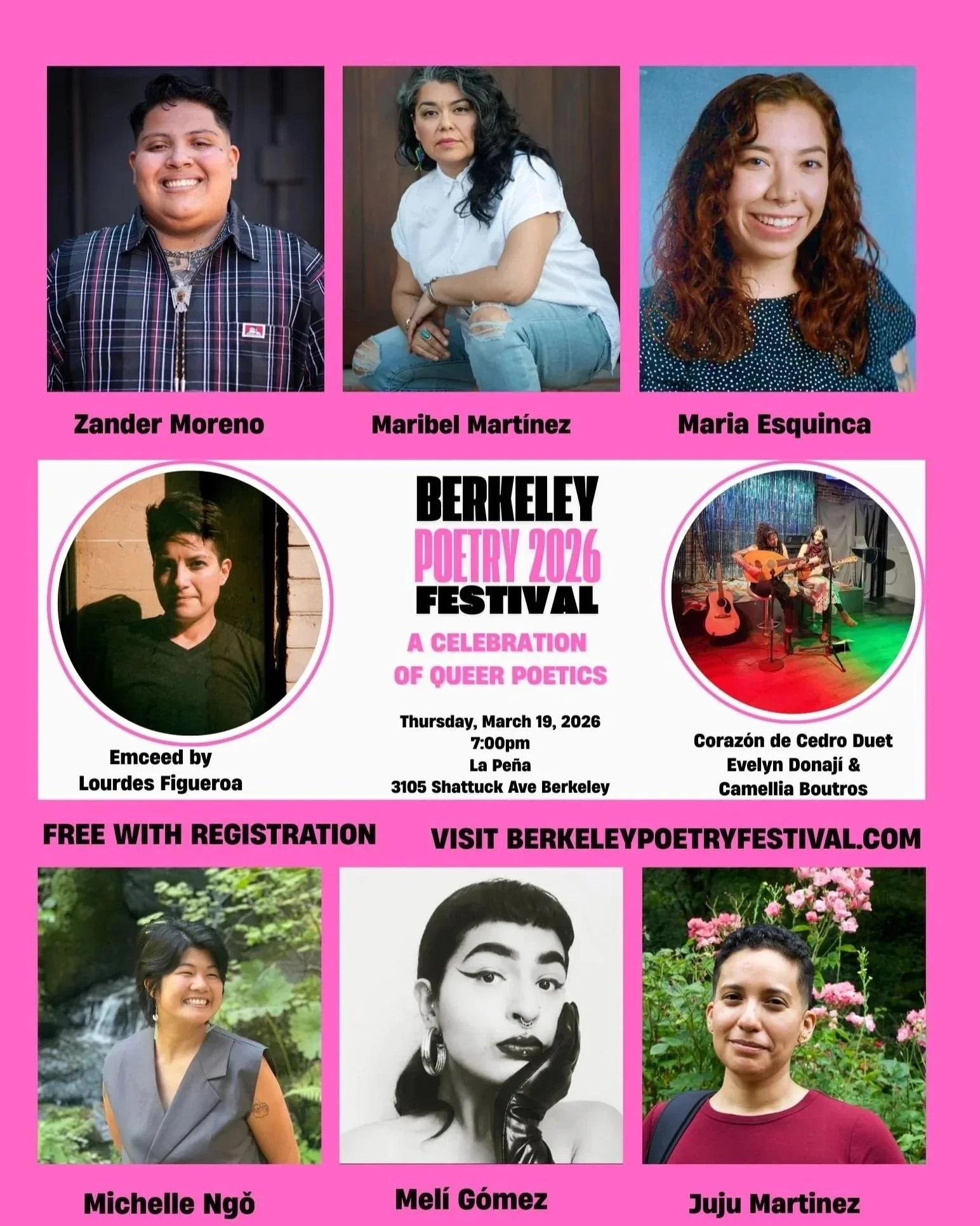 A Celebration of Queer Poetics
Thursday March 19th