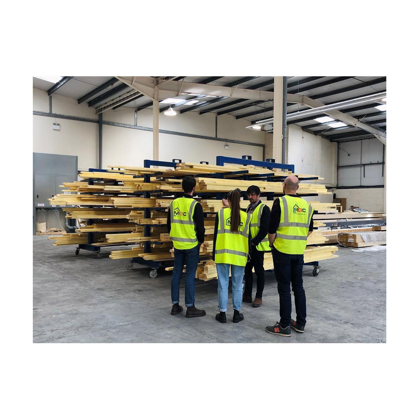 This week we visited MBC Timber Frame factory with our clients who are looking to use timber frame for their bespoke new build home. The project is aiming to be a certified Passivhaus, built to the highest standards of insulation and air tightness. I