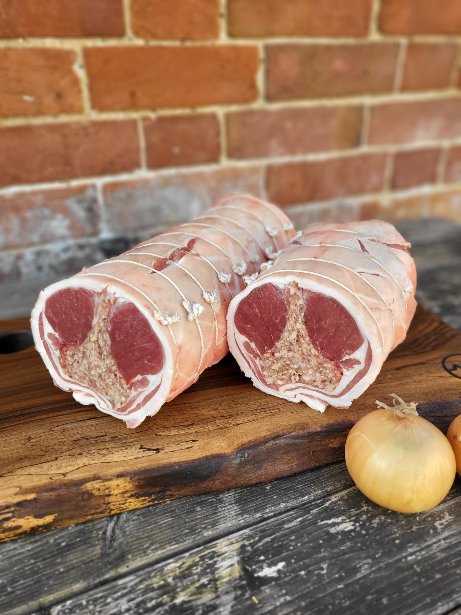 Lamb Saddle with Minced Lamb, Sage and Onion Stuffing