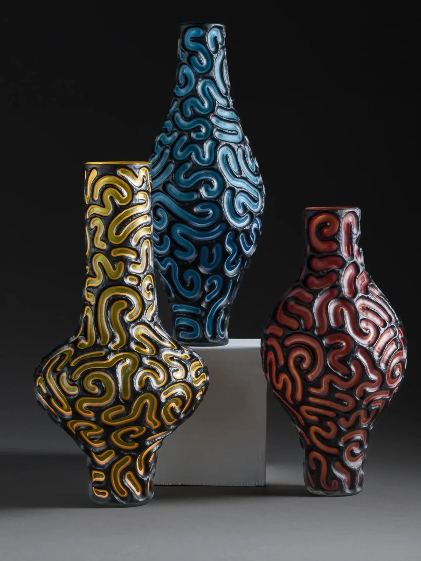 Coralise collection.

📷 Alex Ramsay 

#handmade #collection #glass #verresouffler #art #cutglass #glassblower #glassblowing #cutglass #colour #coral #patern