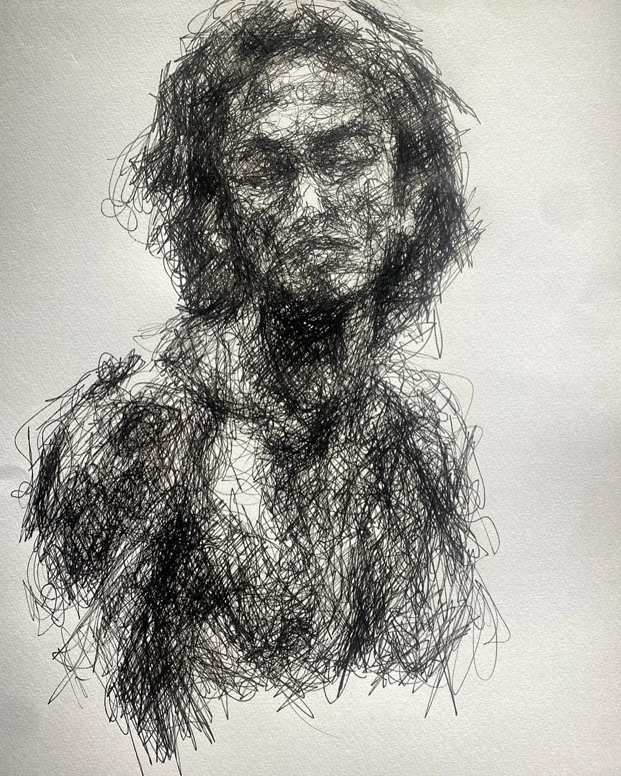 Peace in the Chaos, (2024), Fineline pen on paper