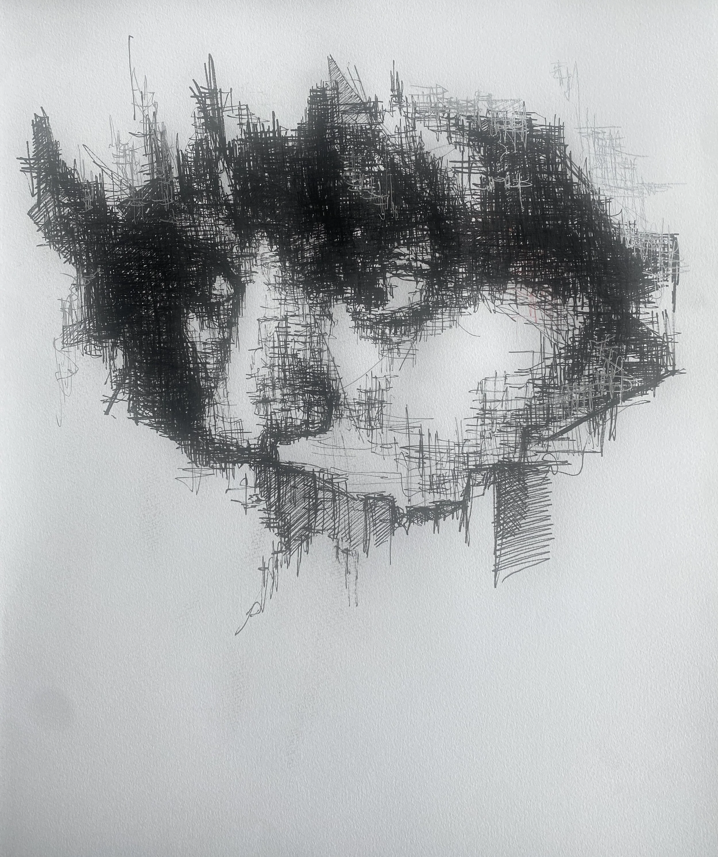 Fish (2024), Fineline pen on Paper, 47x54cm SOLD