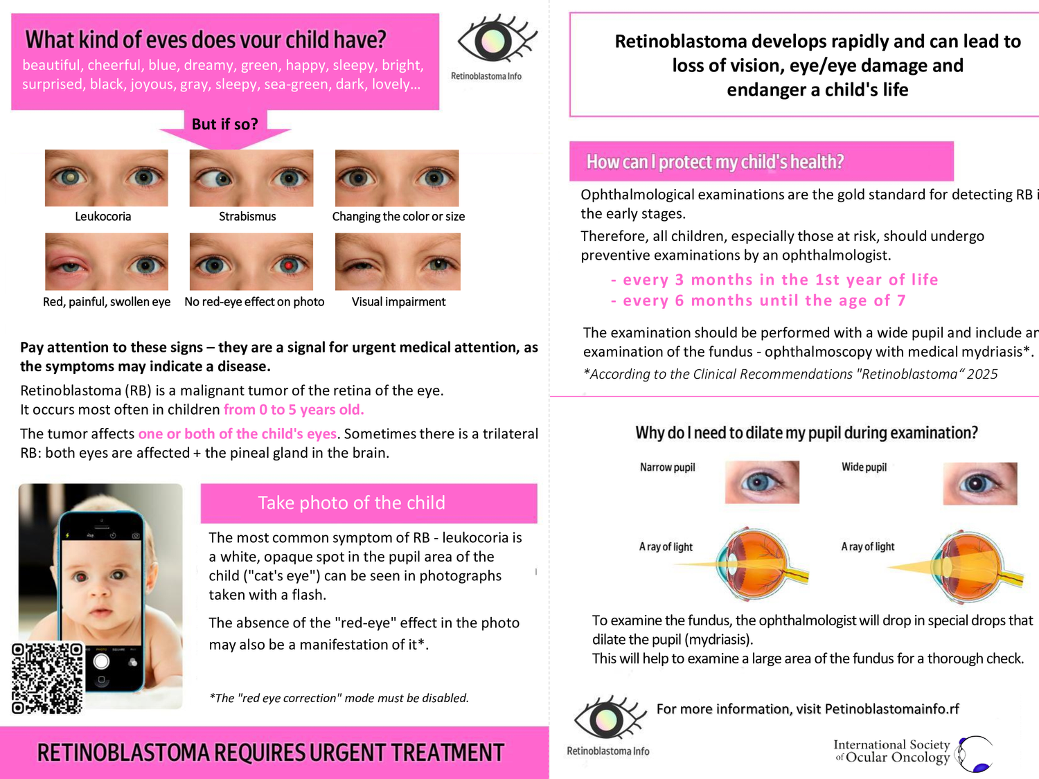 Early diagnosis saves childs leaflet by Tatiana Ushakova and team