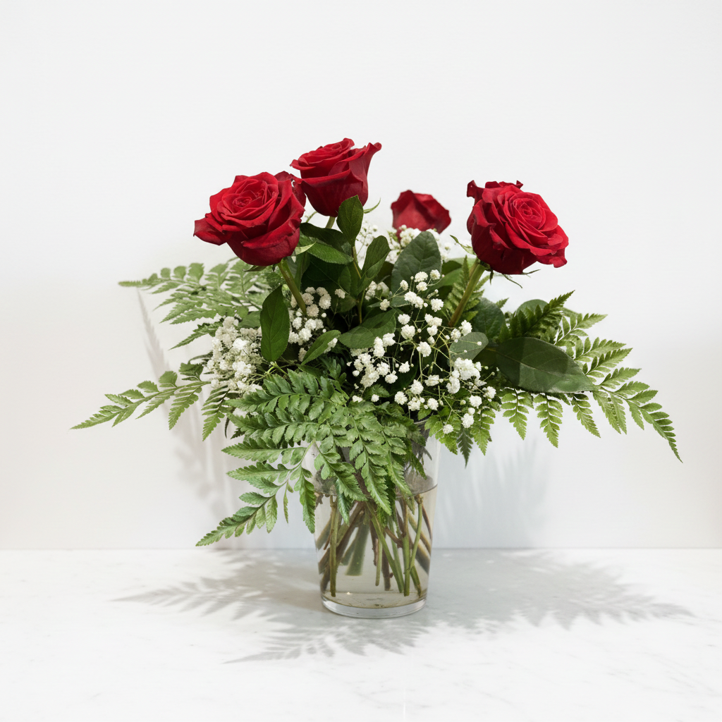 Half Dozen Roses Floral Arrangement