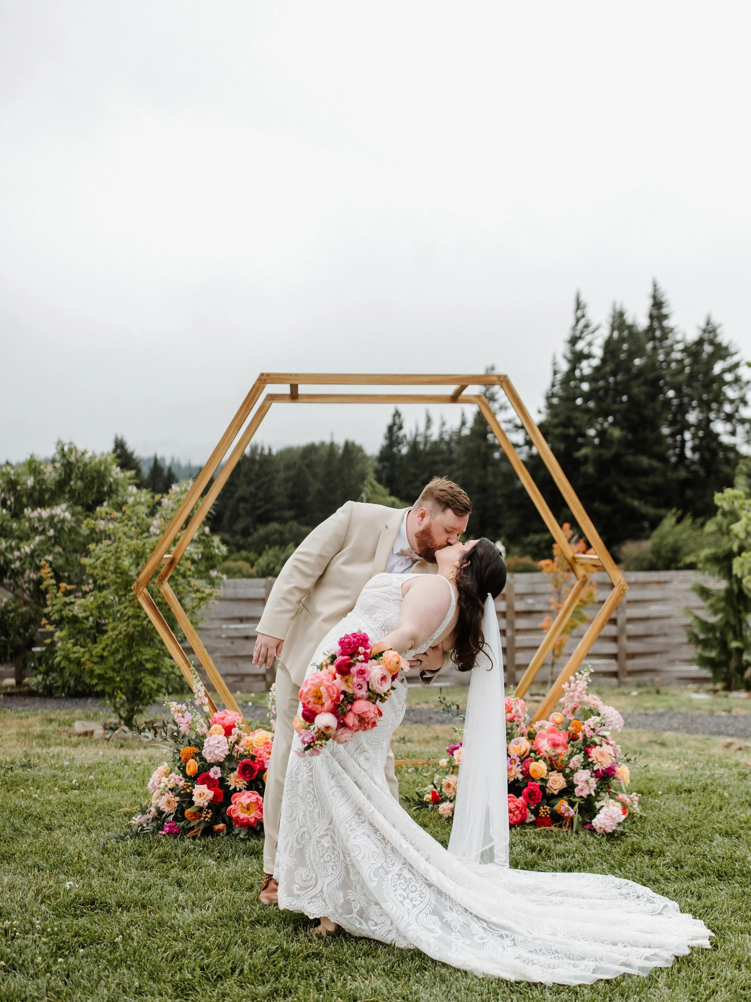 Pretty in Pink 💓 .. or was it White? 🤍 👰&zwj;♀️ 

Z &amp; J pulled off this color palette like no other.. this wedding was bursting with bold blooms and vibrant color. This design was such a fun celebration of love, personality, and all things pre