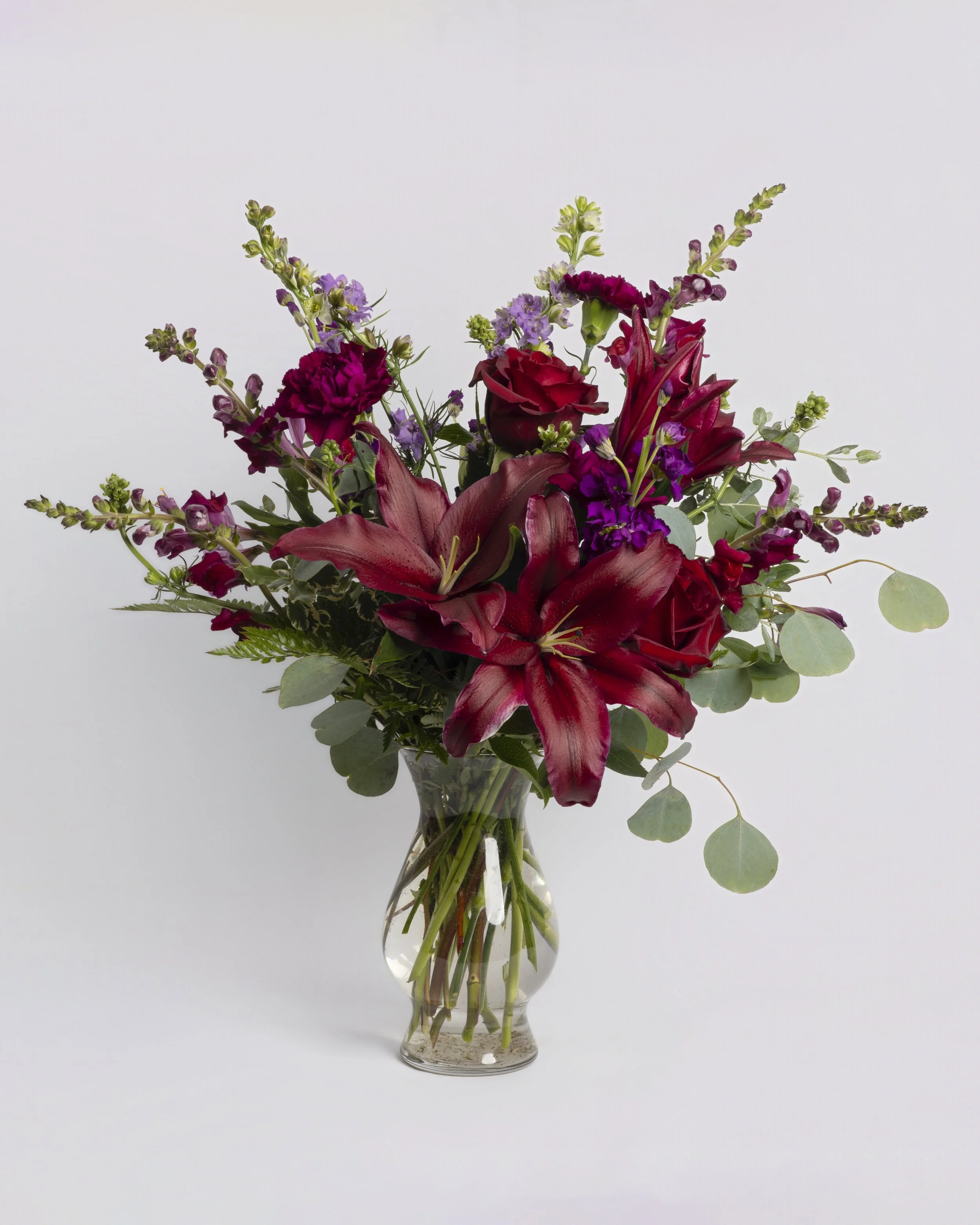 Crimson Cascade Floral Arrangement