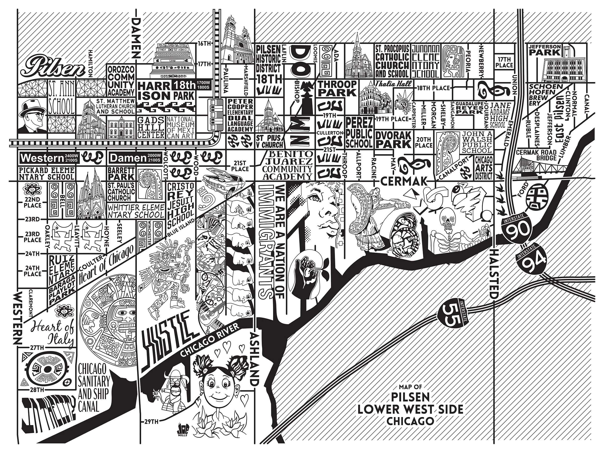 Pilsen and Lower West Side Map