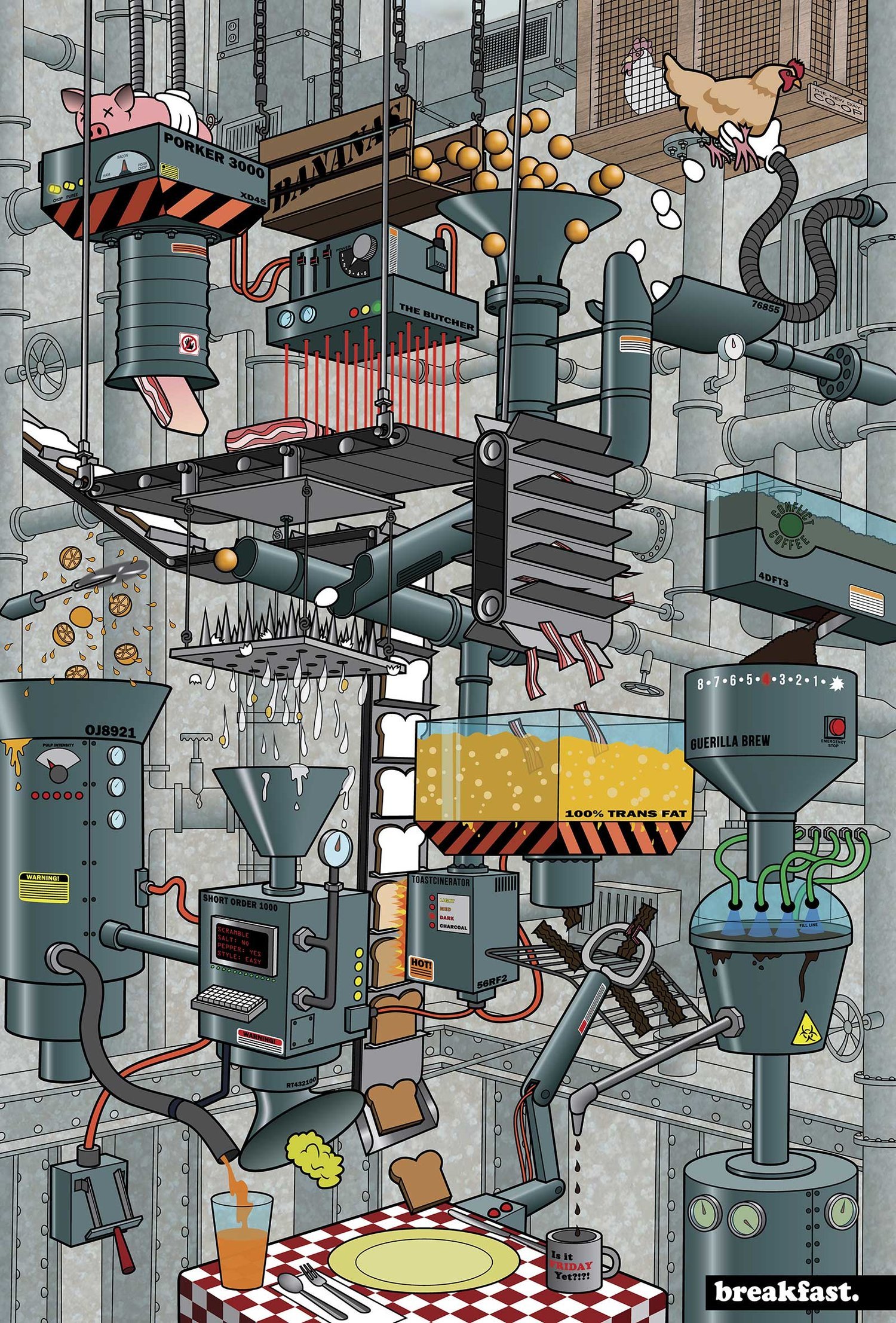 The Breakfast Machine — Joe Mills Illustration