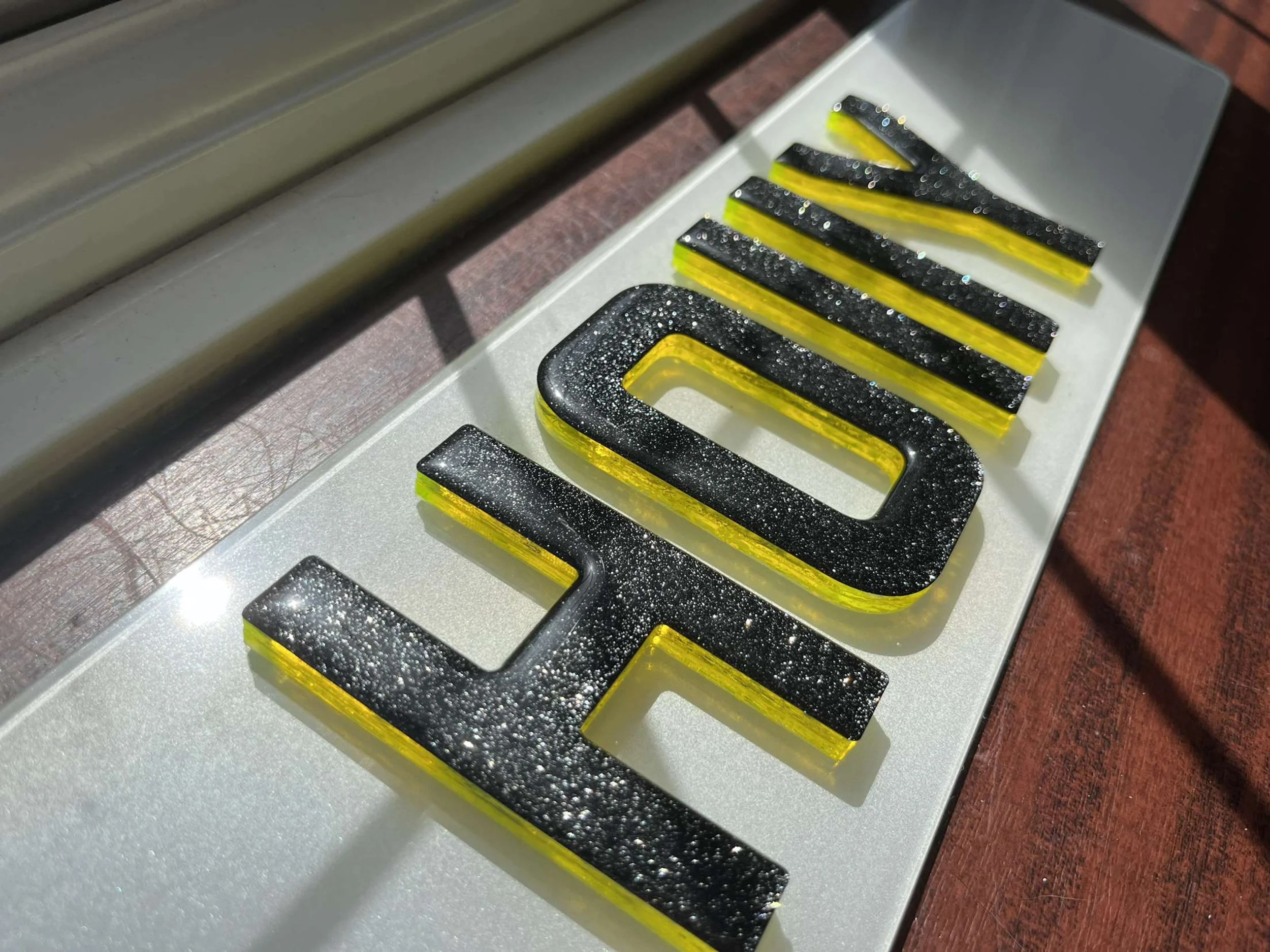 Double Yellow & Glitter Gel