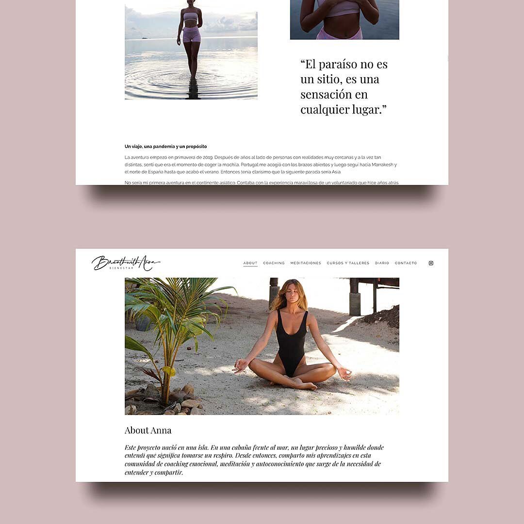 Curated web design &amp; storytelling for @breathwithanna - meditation, coaching and wellbeing project.

.
.
.
#estudineva #webdesign #storytelling #webcontent #creativestudio #ethicalbrands