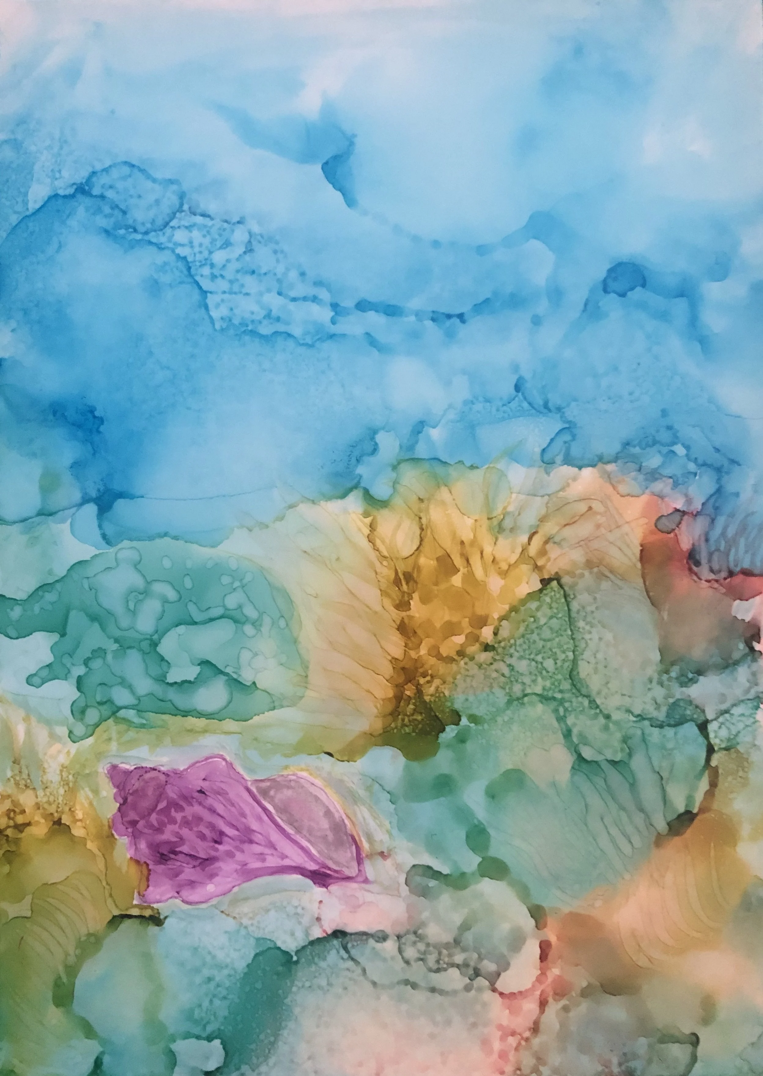 Alcohol Ink Undersea