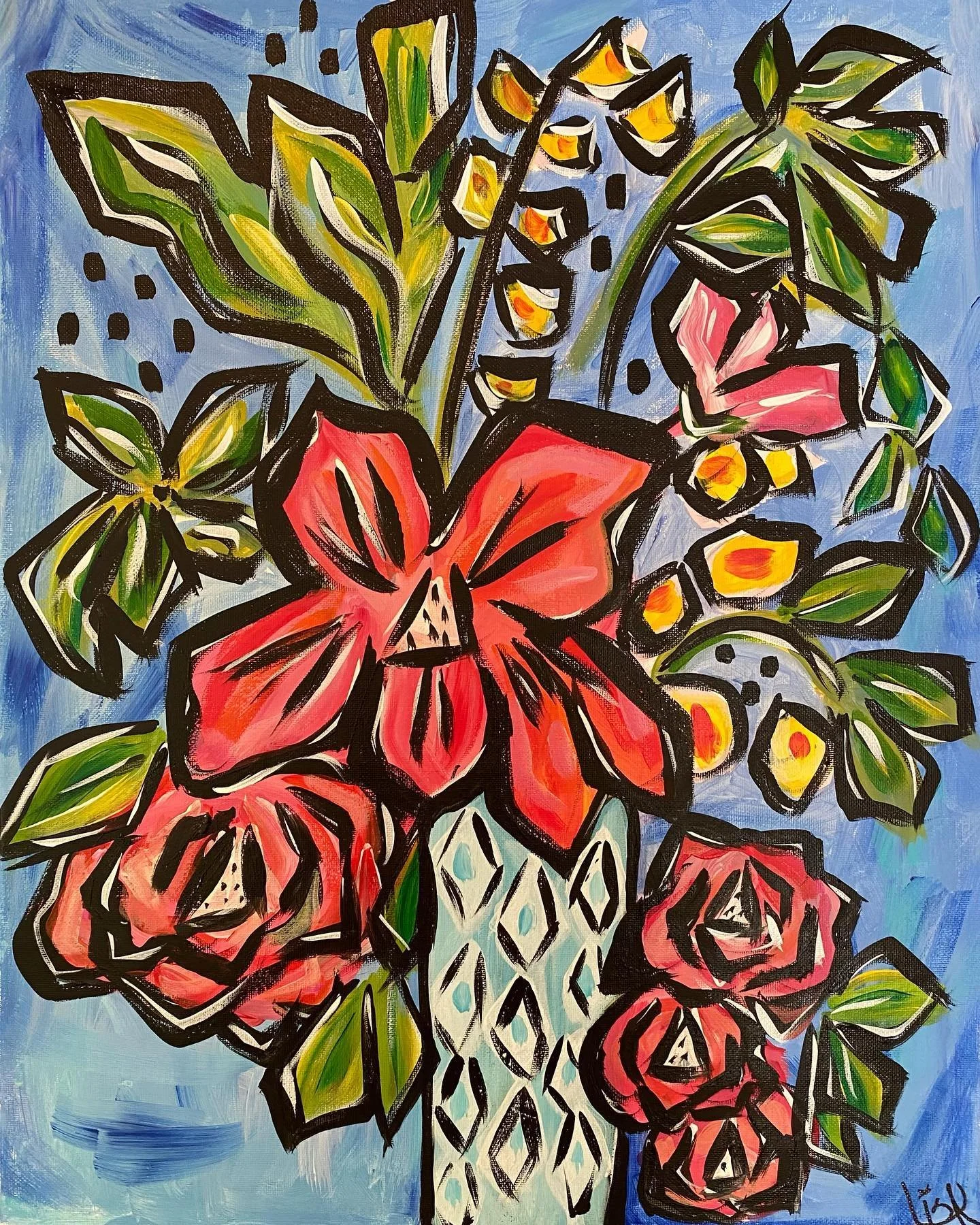 My daughters beautiful market bouquets @sunnysideupflowers inspired my own painted petals. These funky florals were so much fun to paint! 

#paintedpetals #funkyflorals #flowerpower #paint