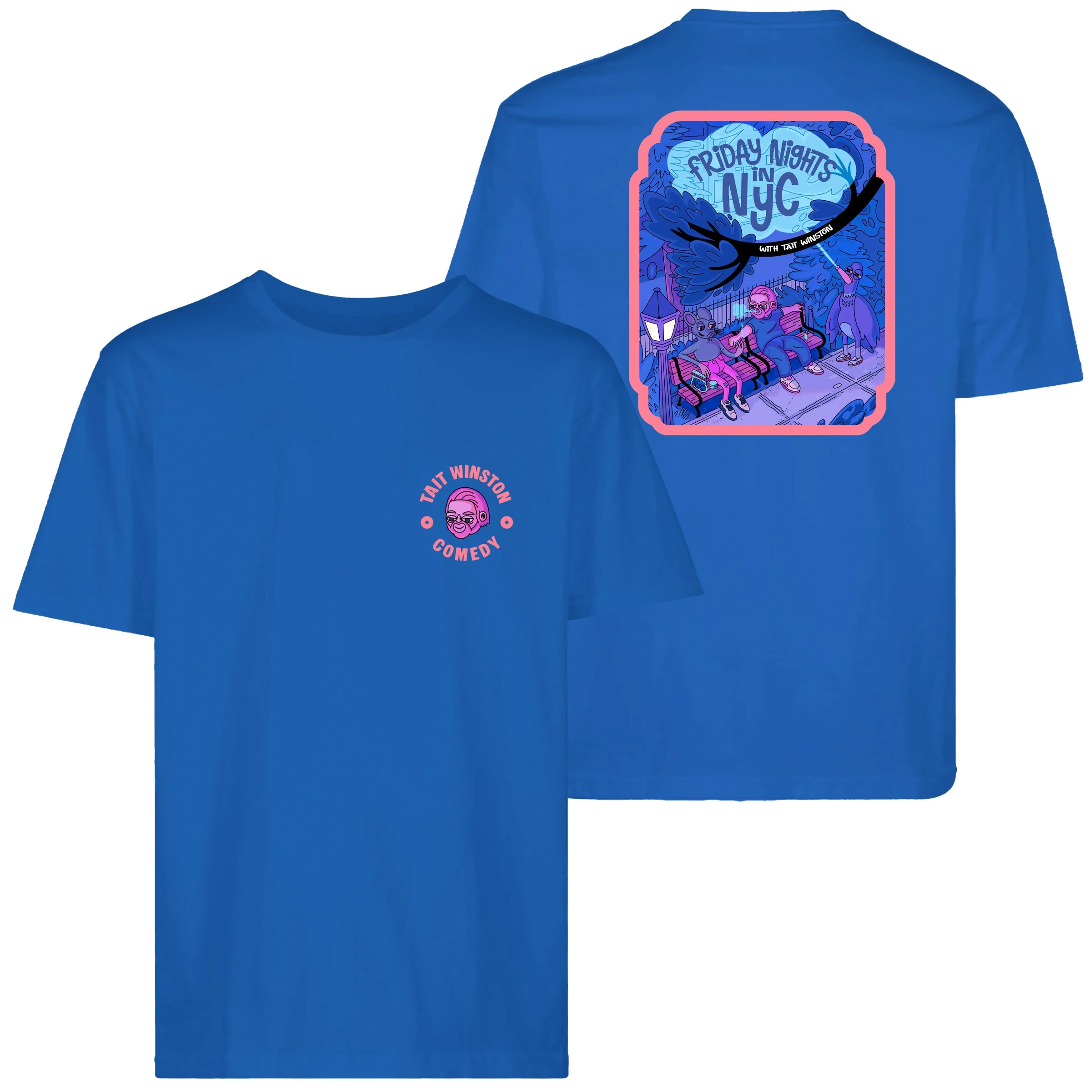 Friday Nights - Blue Tee - Front and Back.jpg