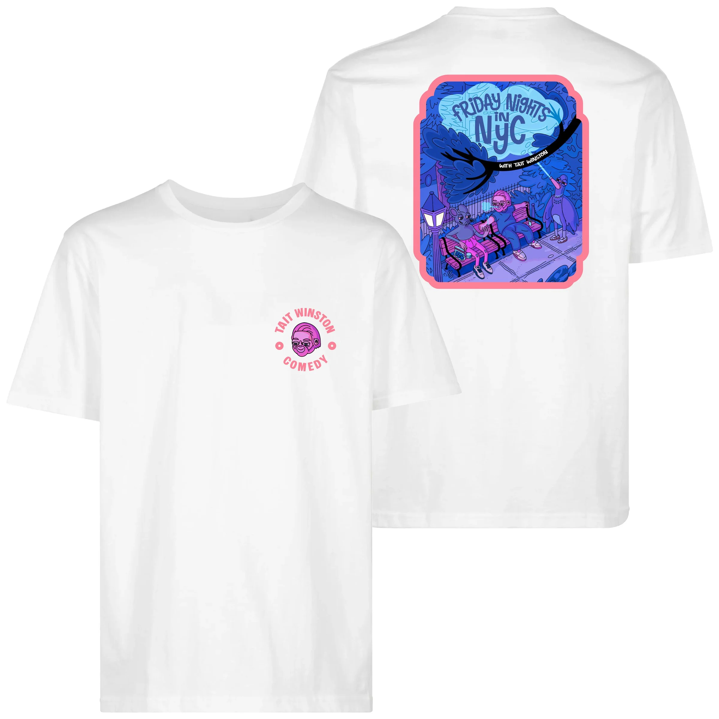 Friday Nights - White Tee - Front and Back.jpg