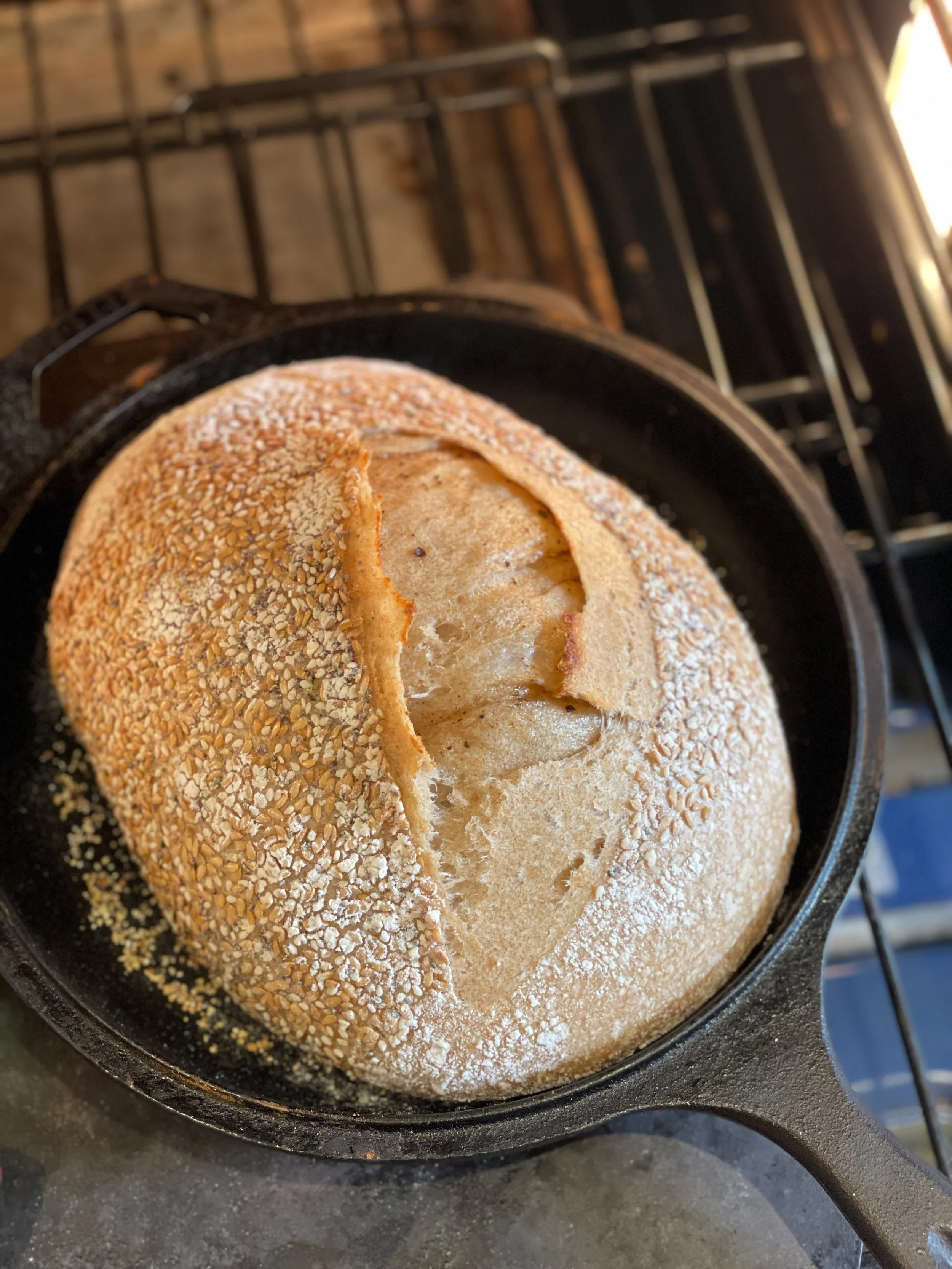 Seeded sourdough loaf