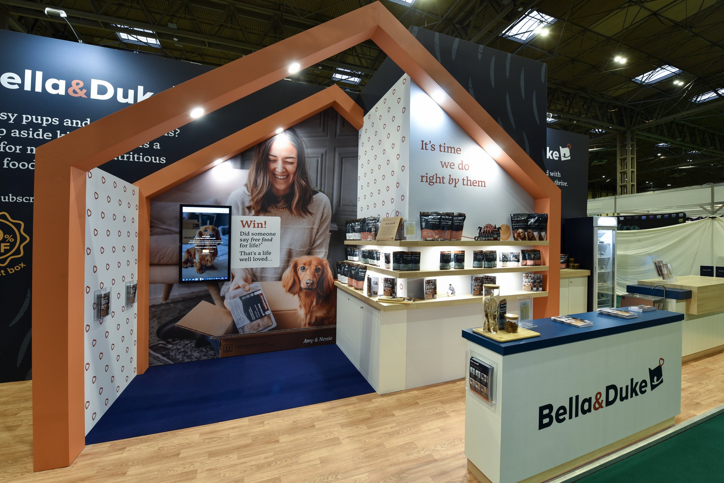 Bella and Duke Exhibition Stand at Crufts