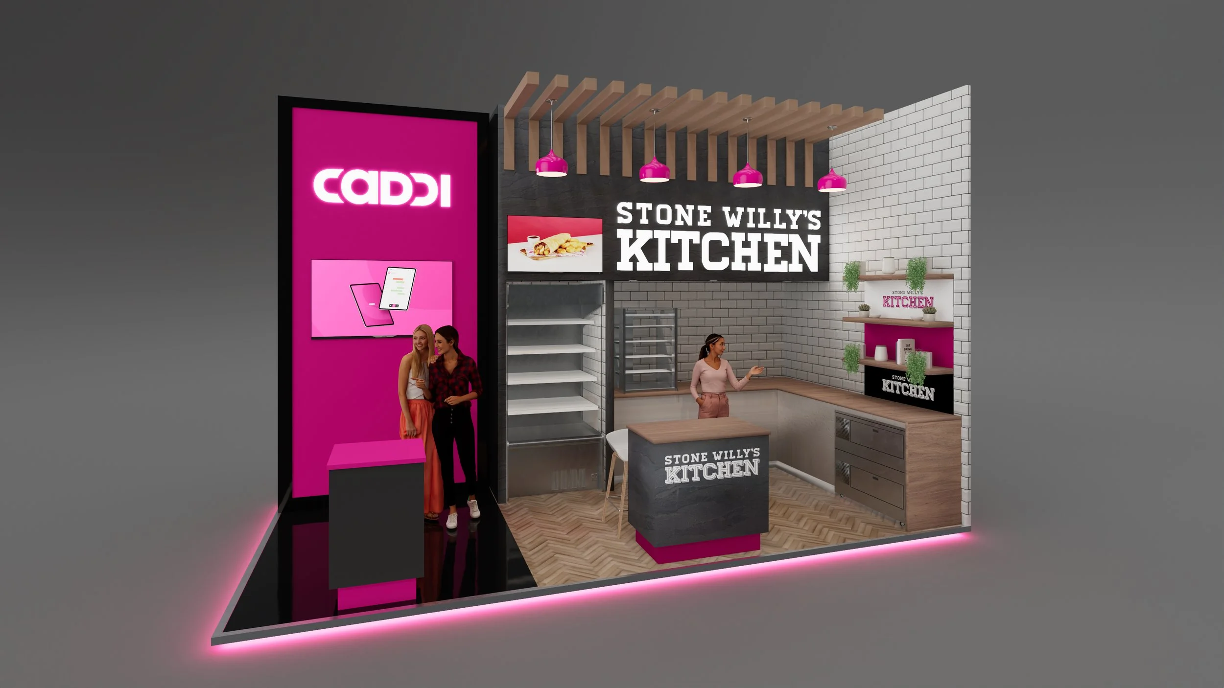 Stone Willy's Kitchen Exhibition Stand