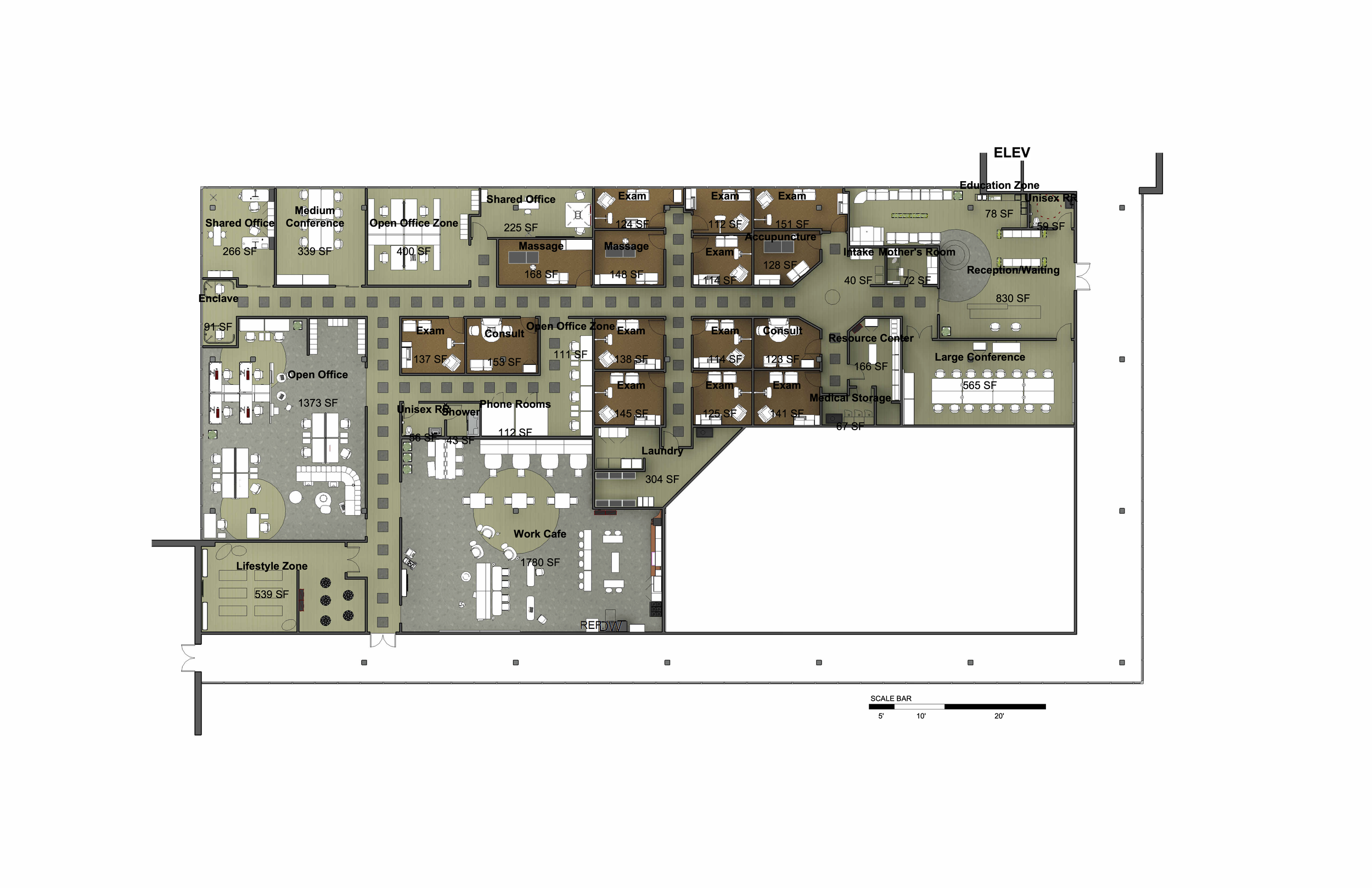 Rendered Floor Plan