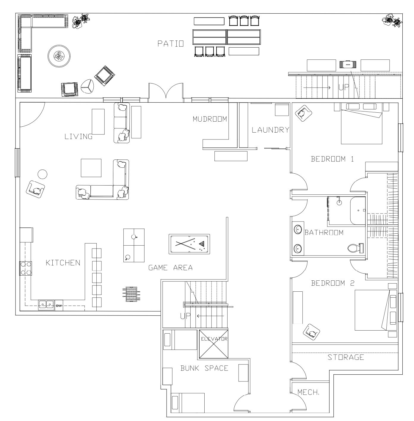 Terrace Level Floor Plan