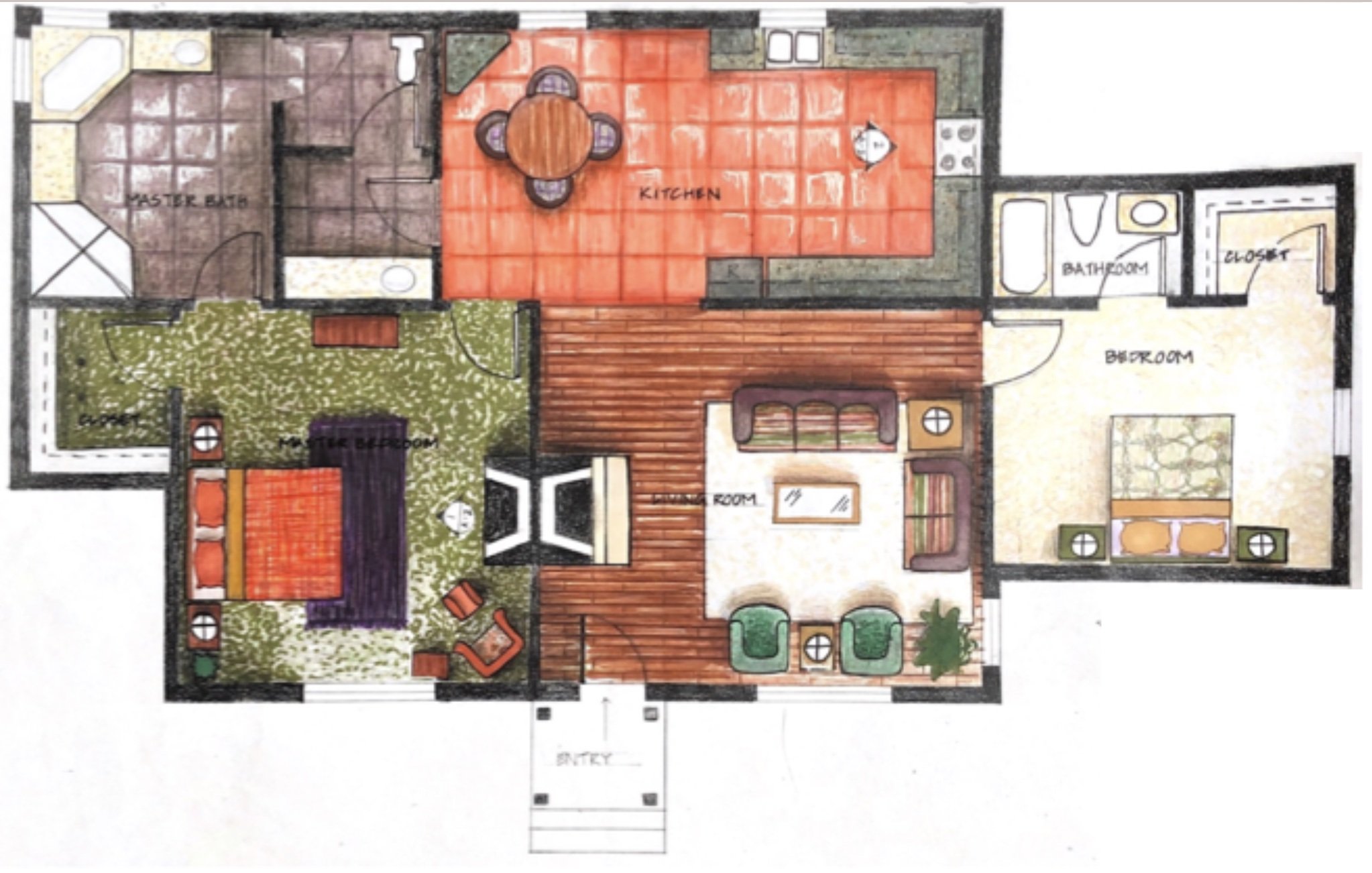 Rendered Floor Plan